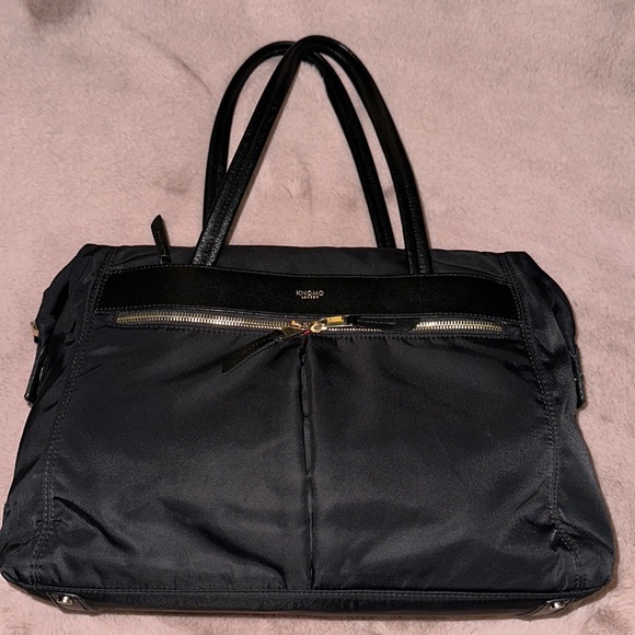 Knomo Bags Knomo London Curzon Black Nylon Shoulder Tote Laptop